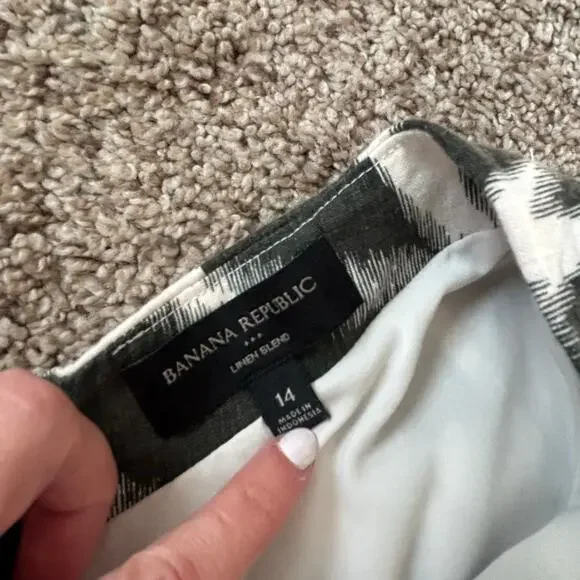 Banana Republic Women’s Linen Blend Tulip Matching Skirt Top Set 14-16 Tropical - Picture 15 of 16